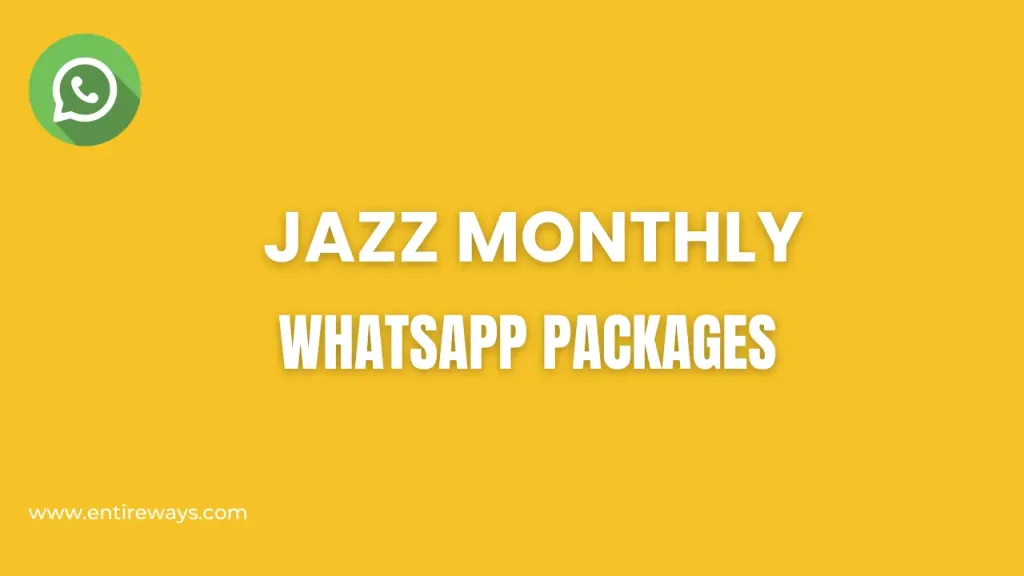 Jazz Monthly WhatsApp Packages