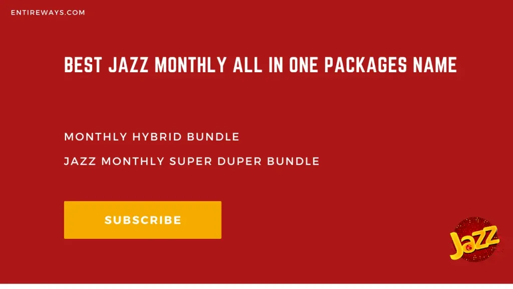 Best Jazz Monthly All In One Packages Name