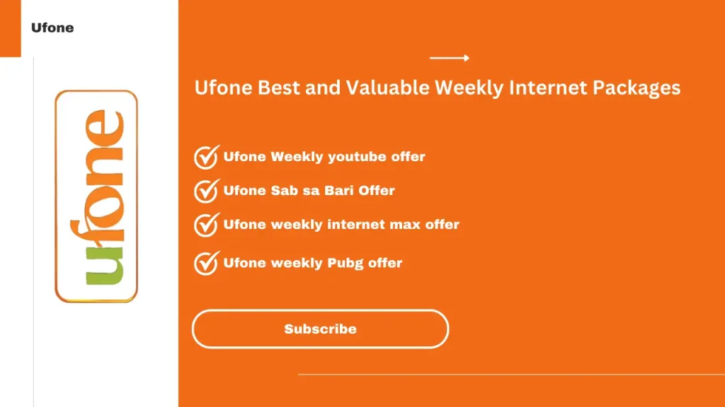 Ufone Best Weekly Internet Packages