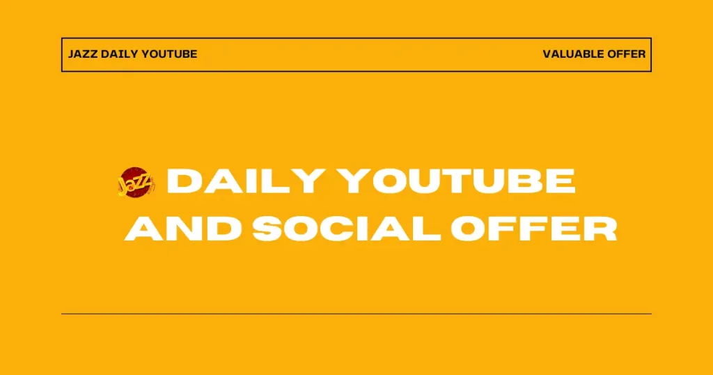 Jazz Daily YouTube And Social Offer