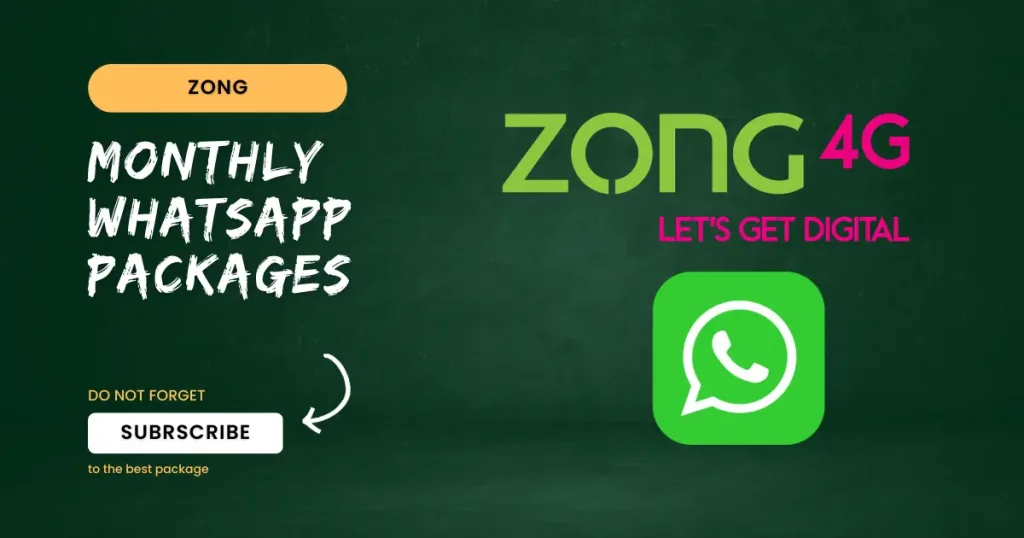 Zong Monthly WhatsApp Packages