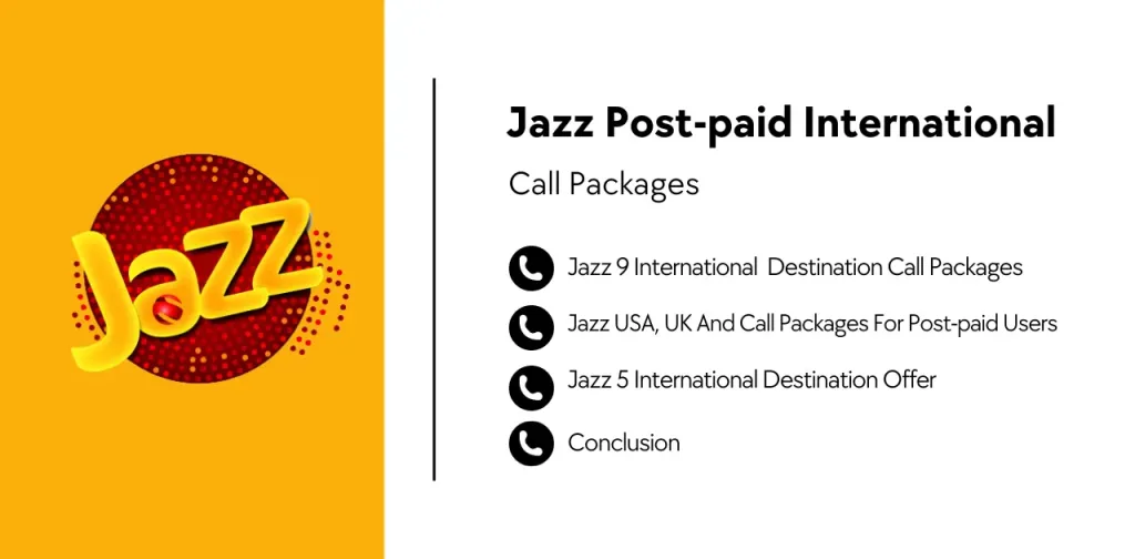 Jazz Postpaid International Call Packages